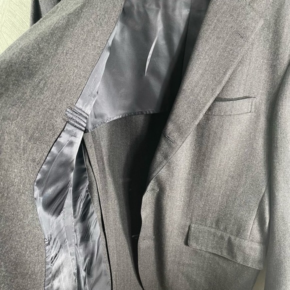 BROOK'S BROTHERS Men's Gray 100% Pure Wool Herringbone Blazer Size 40/34 - Picture 9 of 11